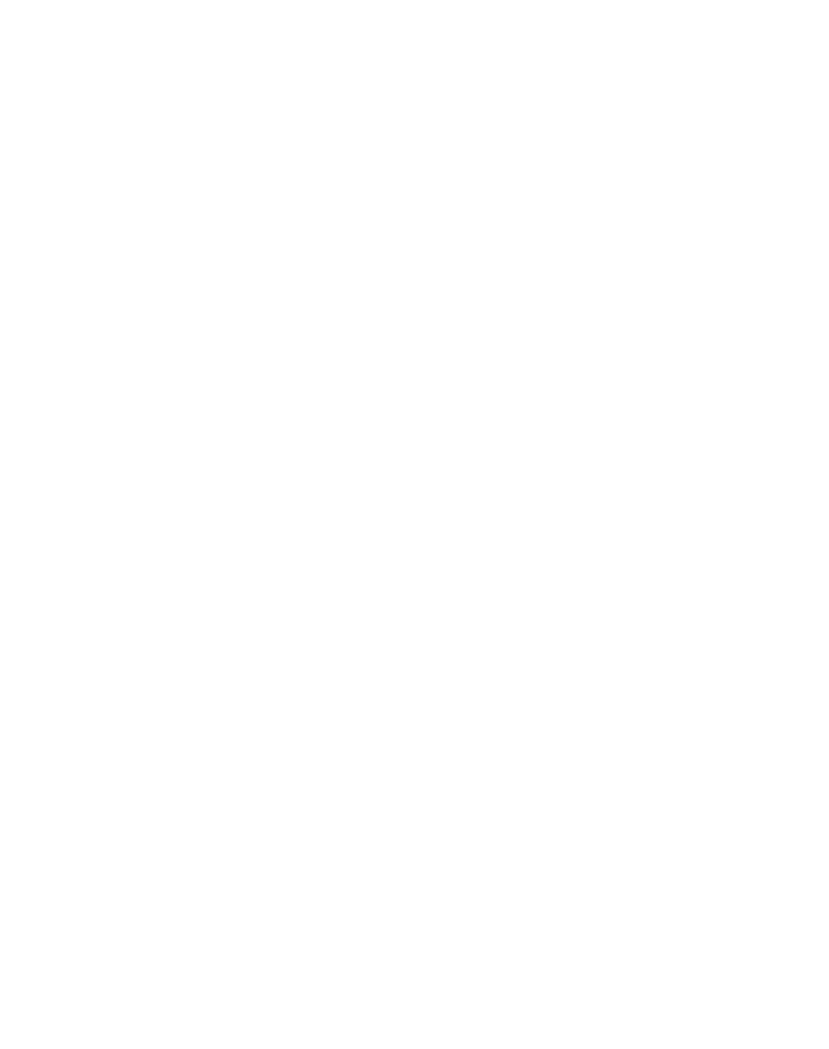 awards list